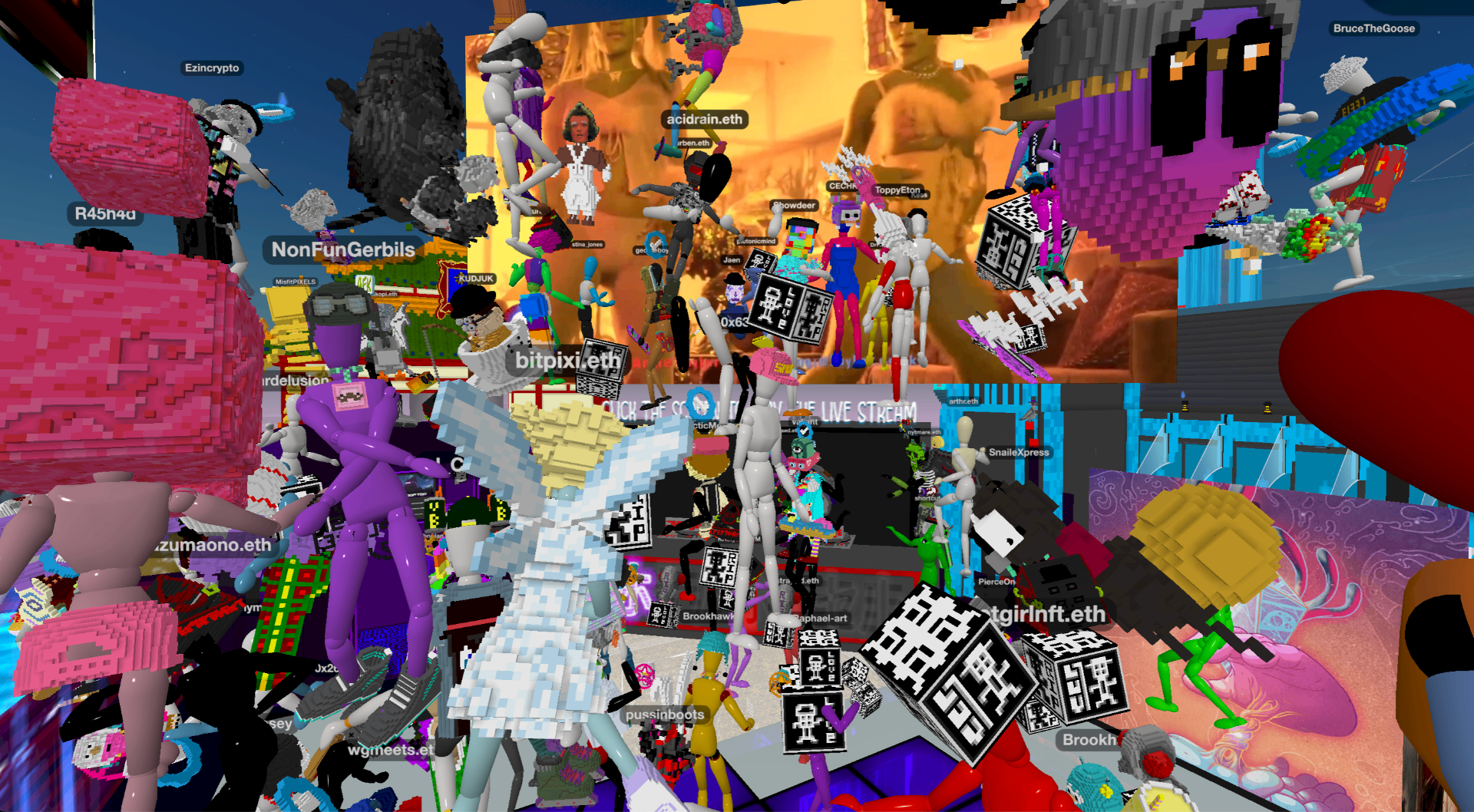 Voxels virtual world event